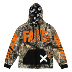 High Class Zip-Up Hoodie - Forest Camo - Fake Nerd
